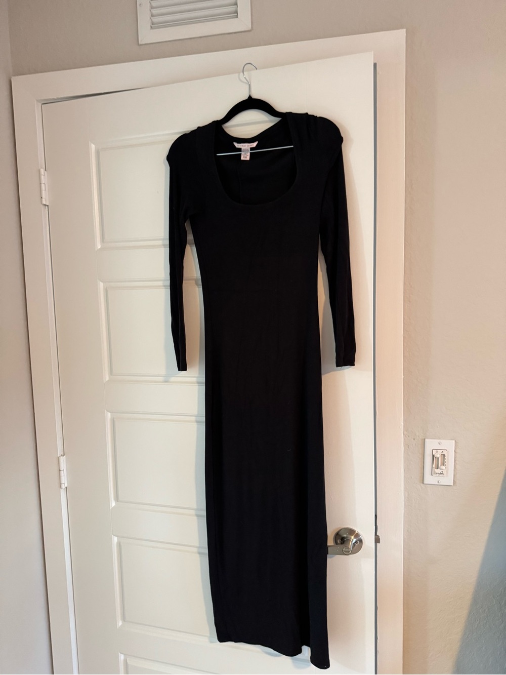 Victoria's Secret Black Long Sleeve Maxi Dress